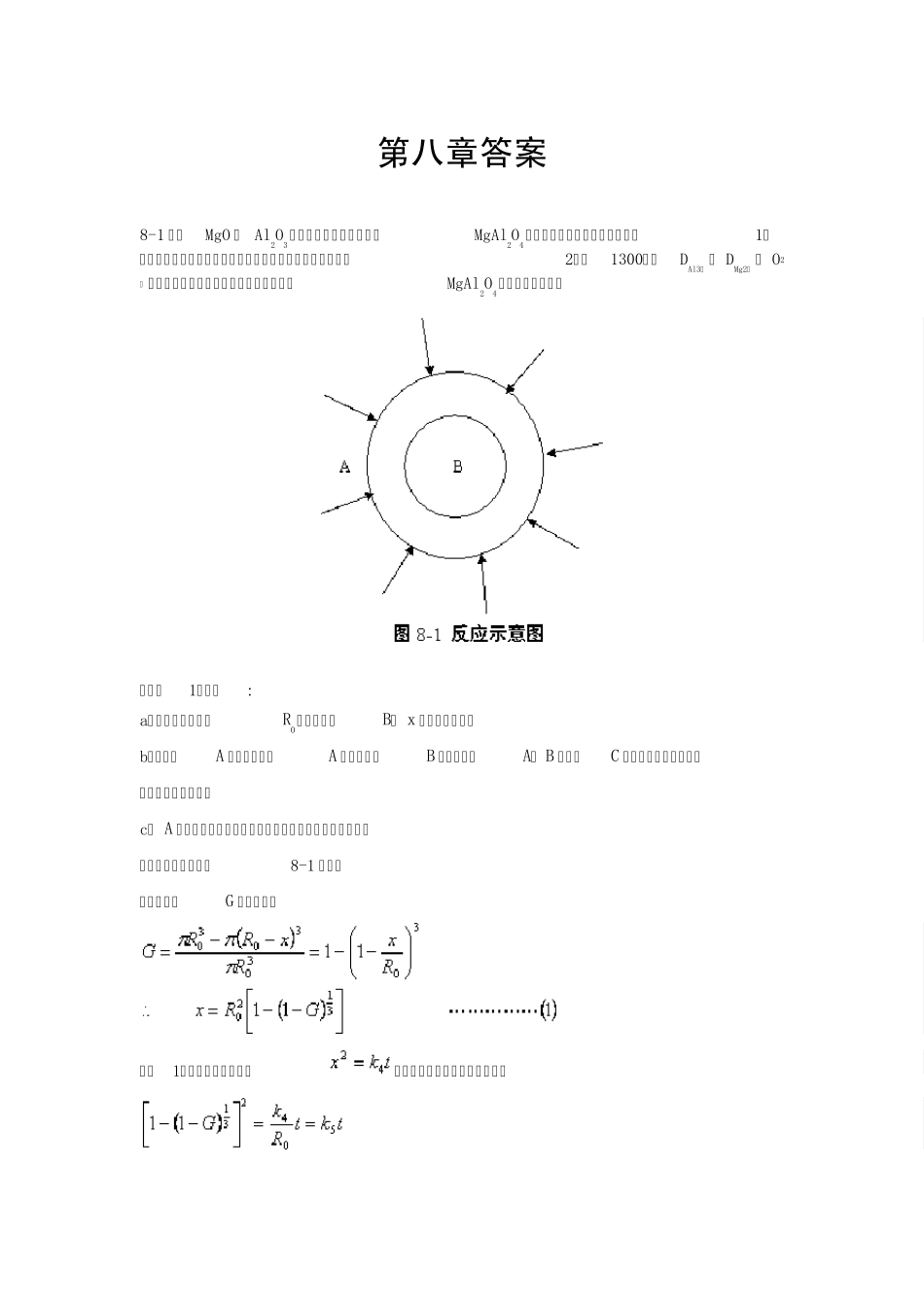 材料科学基础(武汉理工大学,张联盟版)课后习题及答案第八章_第1页