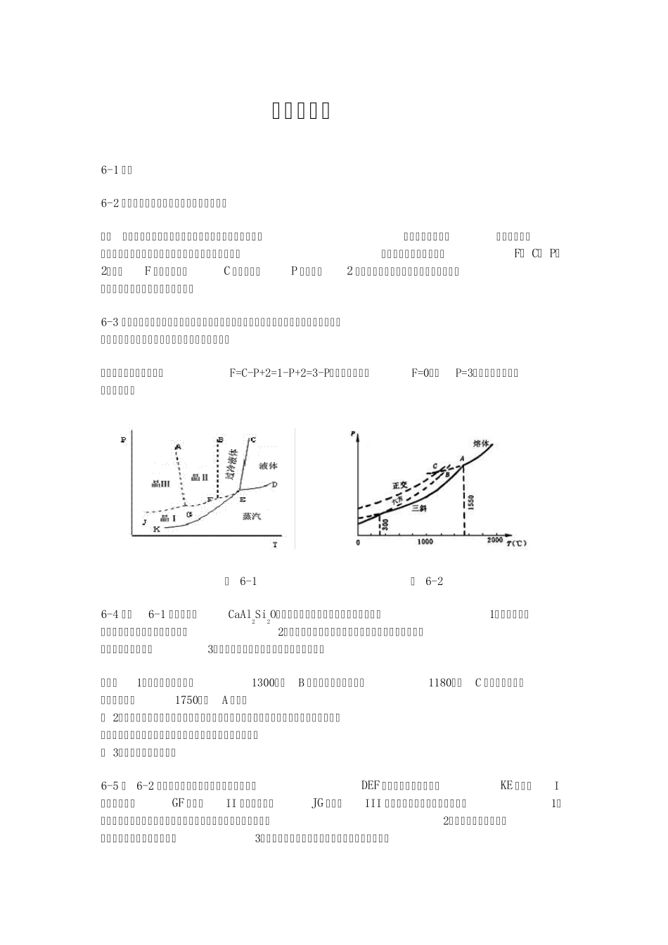 材料科学基础(武汉理工大学_张联盟版)课后习题及答案第六章_第1页