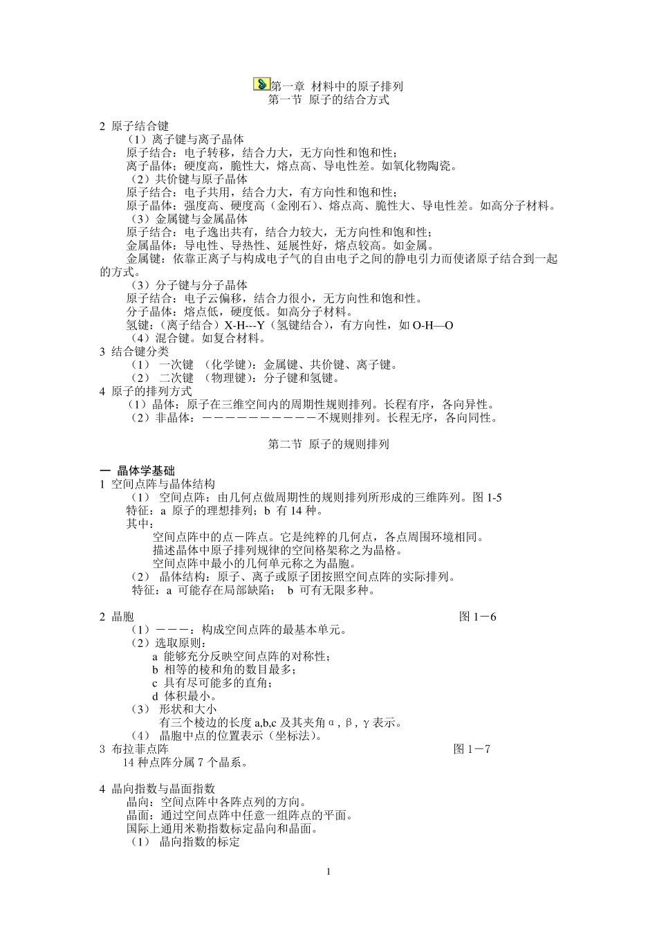 材料科学基础基础知识点总结_第1页