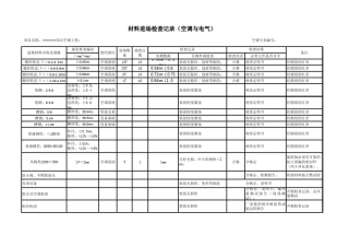 材料进场检查记录表