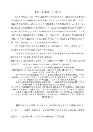 村民小组不是其他组织