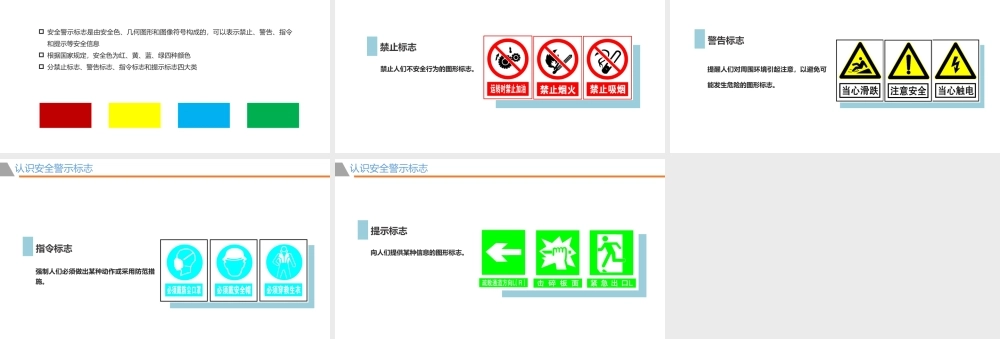 安全警示标志简易版培训课件-2