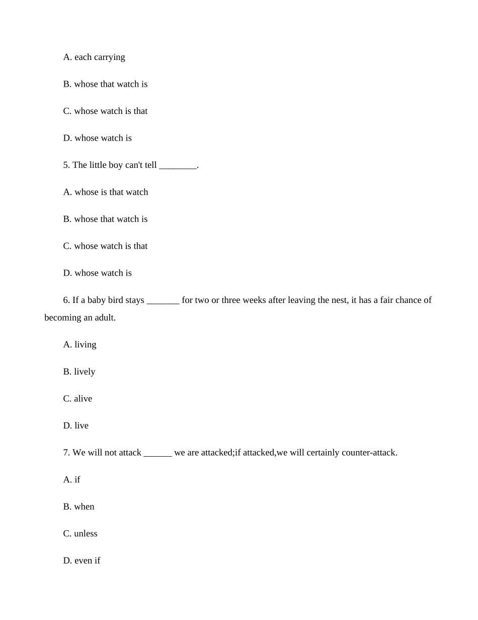 2025年全国公共英语等级考试英语一级1级试题含答案_第2页
