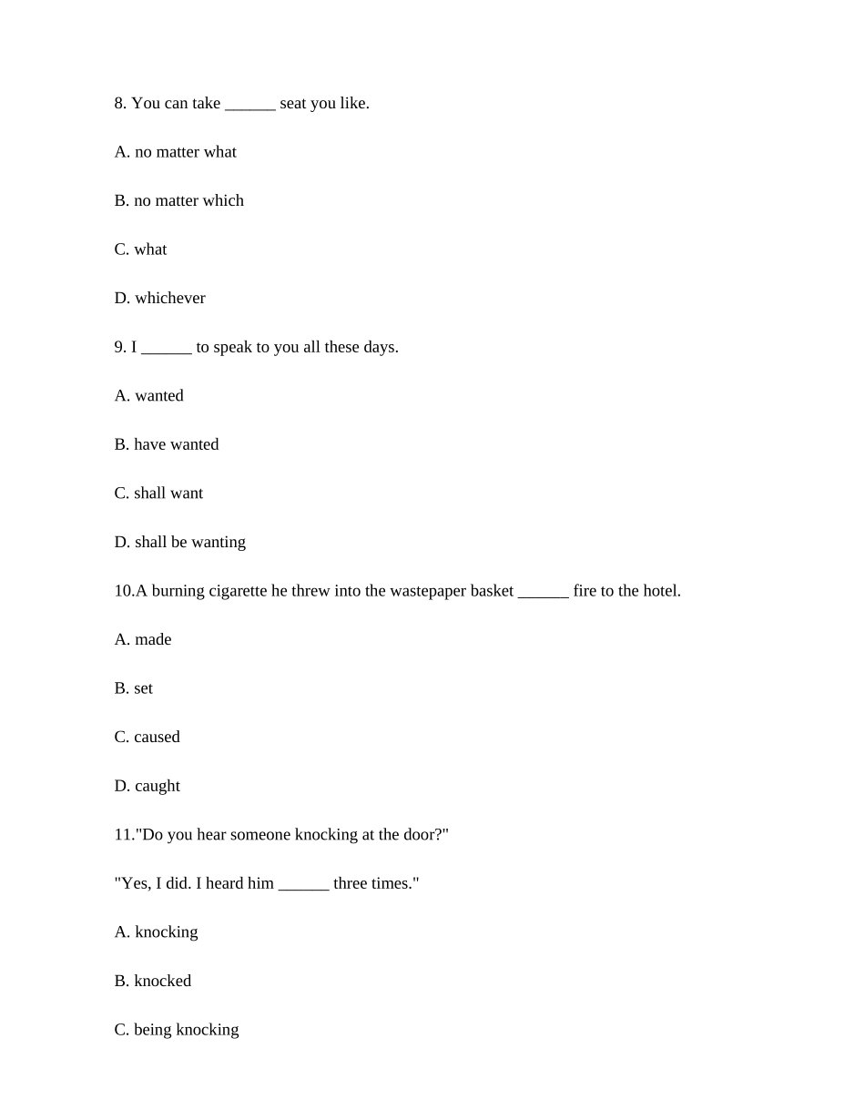 2025年全国公共英语等级考试英语一级1级试题含答案_第3页