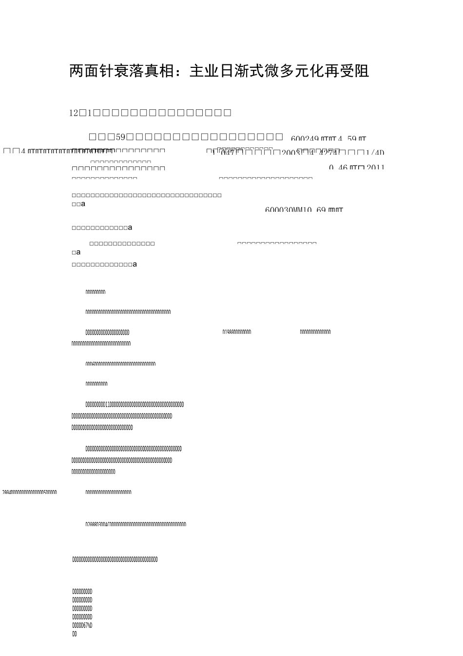 多元化失败-两面针汇总_第1页