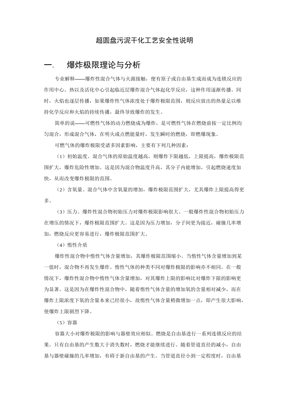 圆盘式污泥干化安全性技术说明_第1页