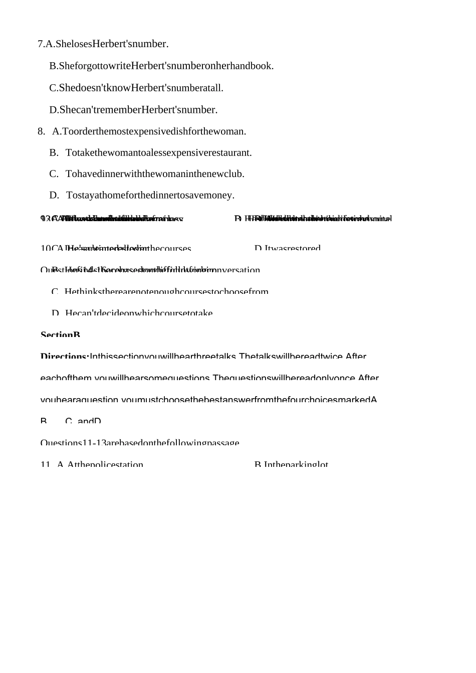 大学英语二级试卷及答案_第2页