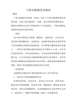 下肢动脉硬化闭塞症