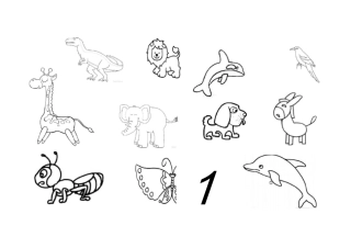 儿童涂色卡--小动物