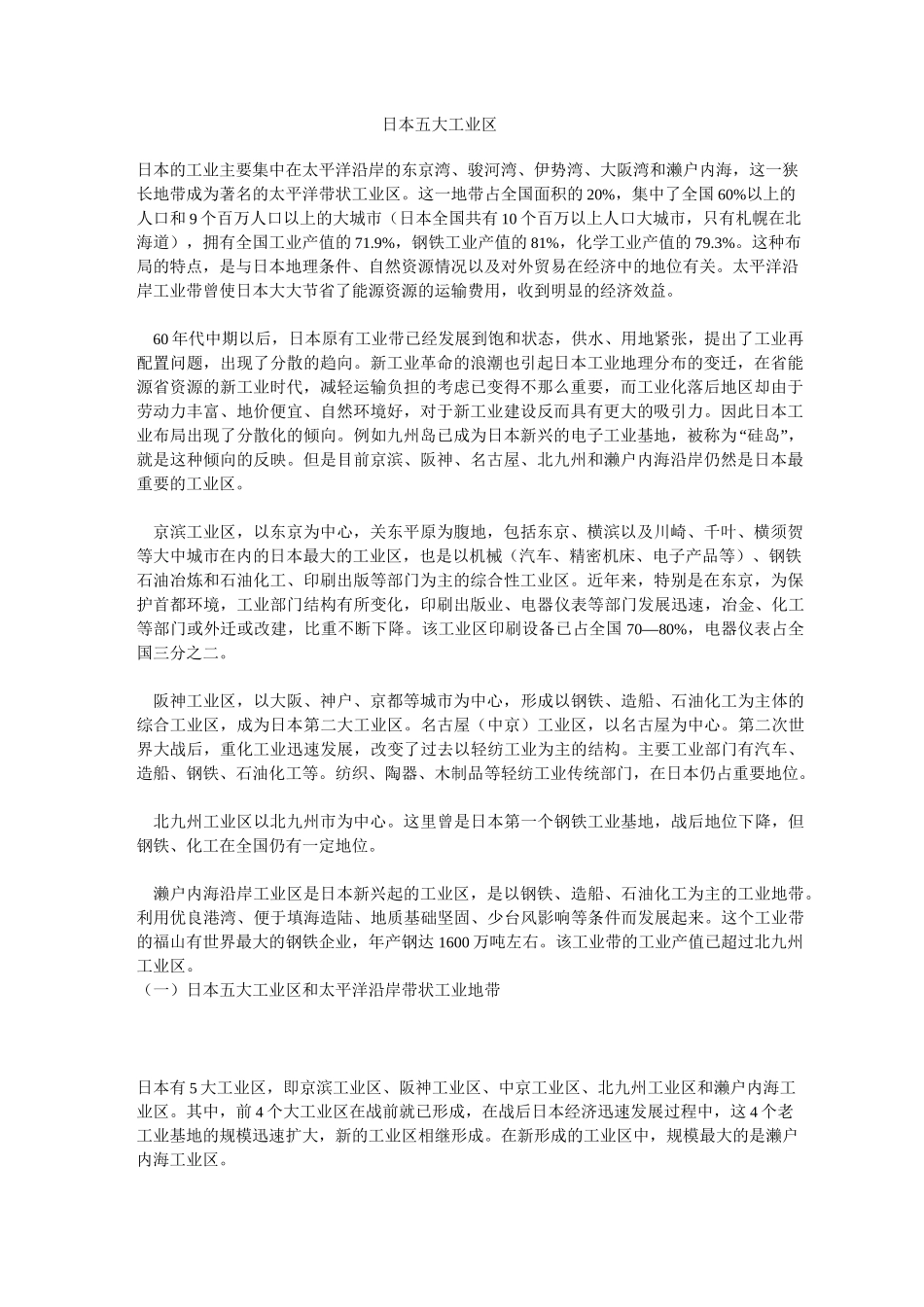 日本五大工业区_第1页