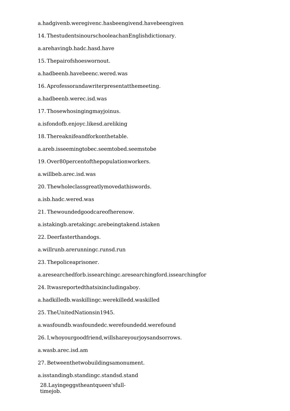 主谓一致习题_第2页