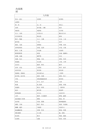 仁爱版九年级上册单词表