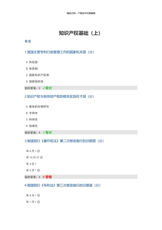 知识产权基础必修