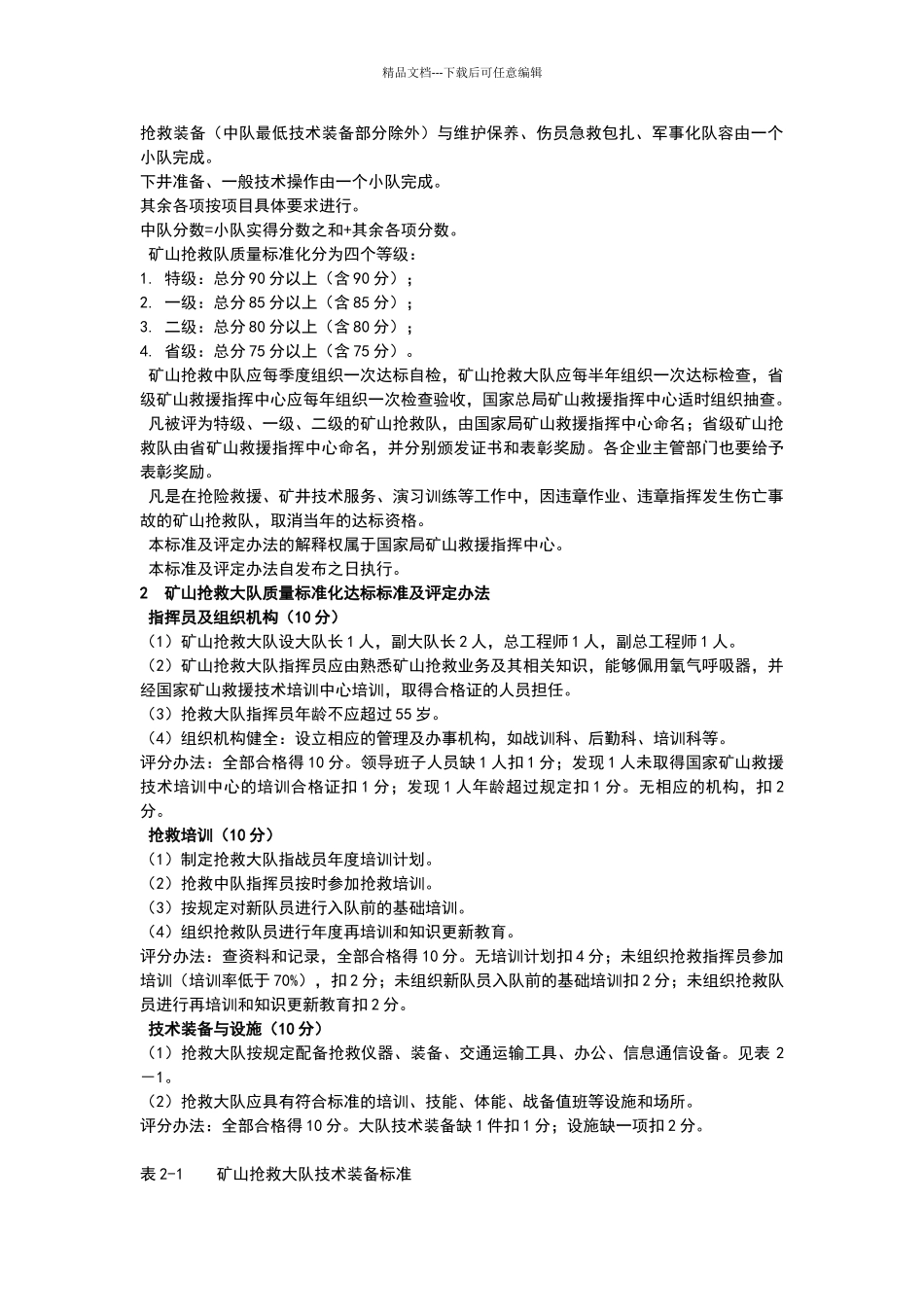 矿山救护队质量标准化规范_第2页
