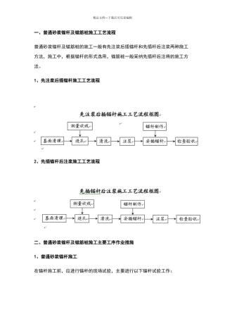 砂浆锚杆施工工艺