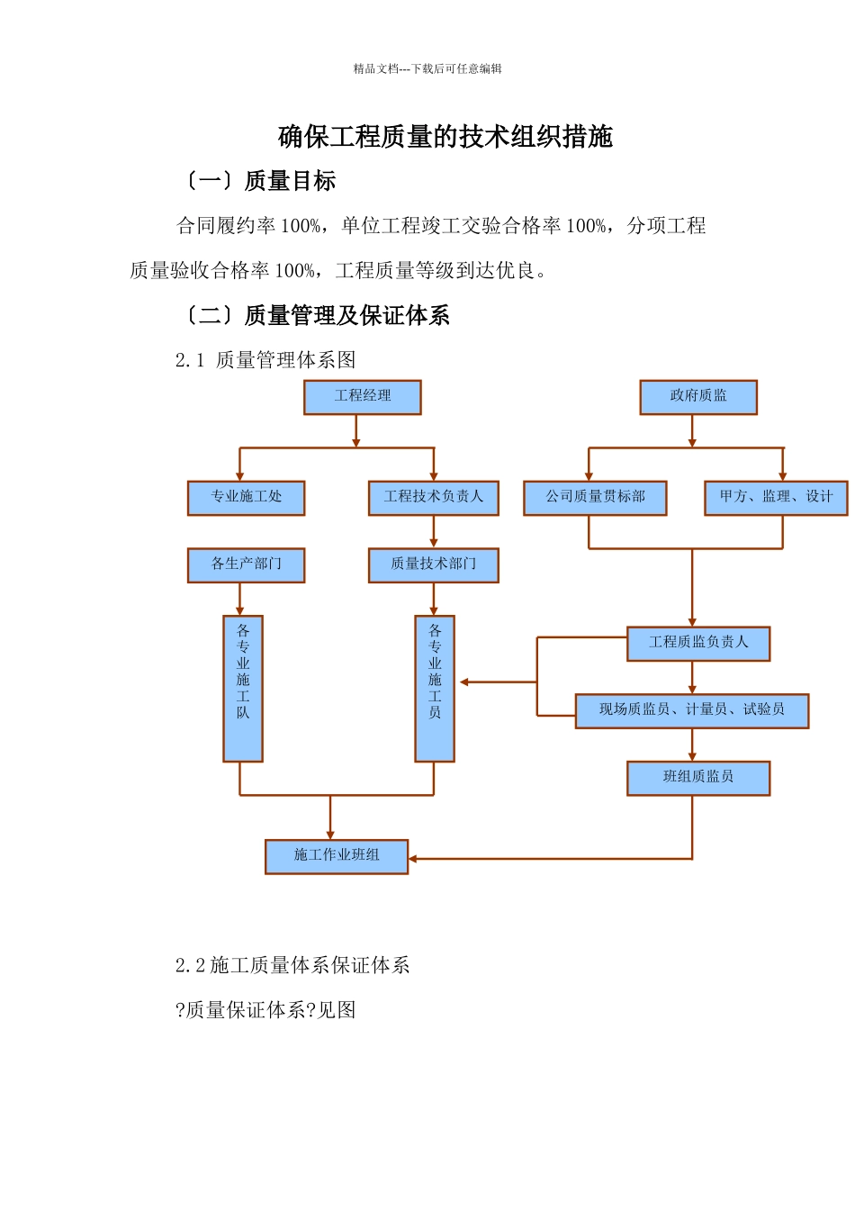 确保工程质量的技术组织措施_第1页