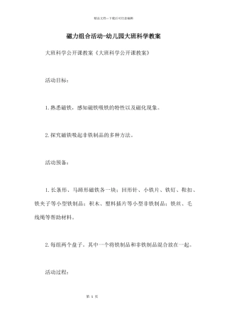磁力组合活动