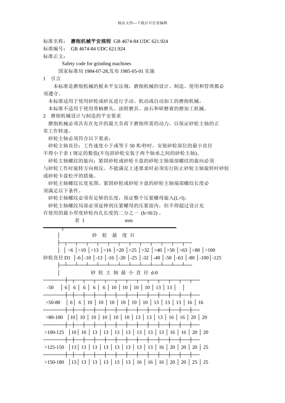 磨削机械安全规程_第1页