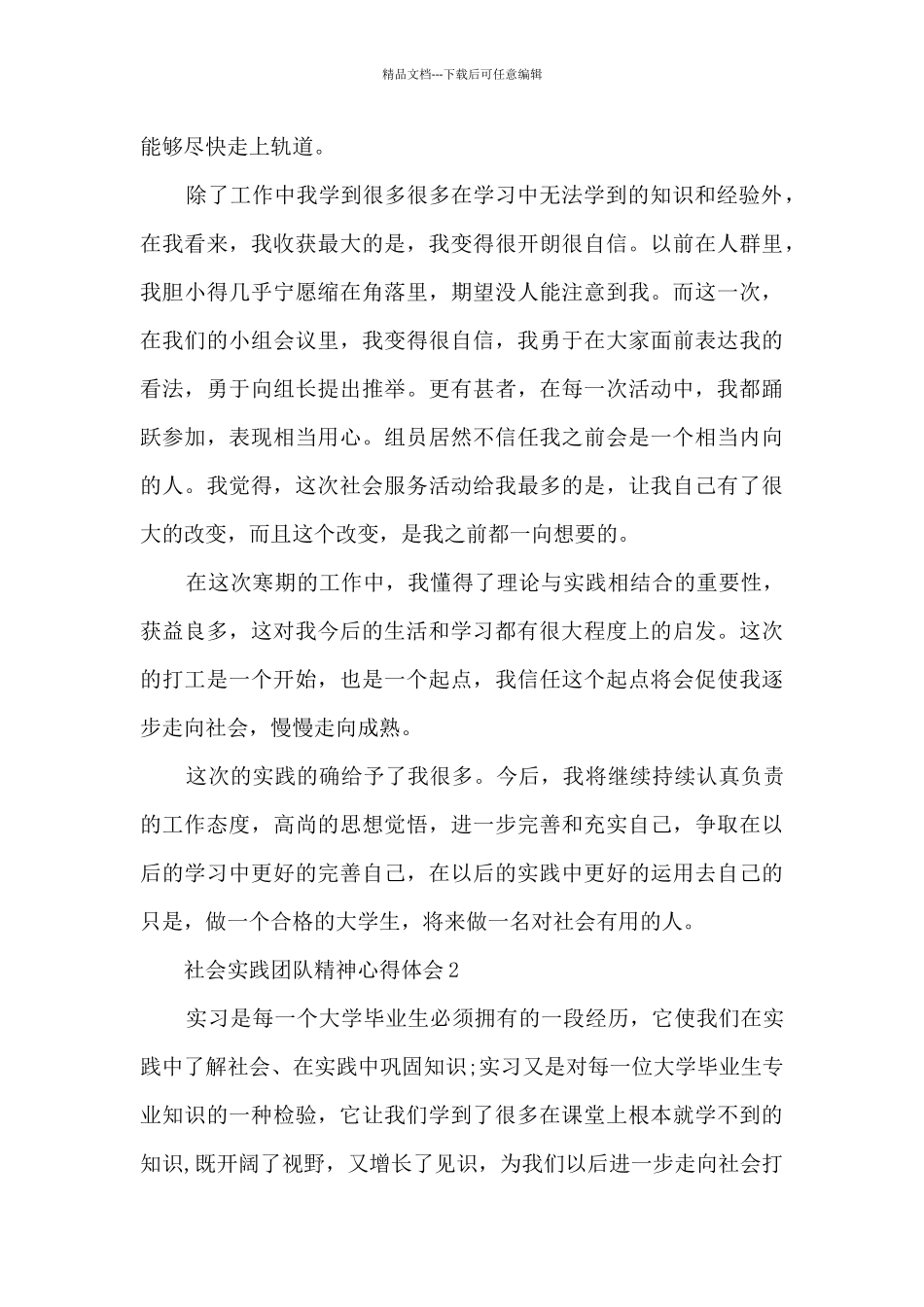 社会实践团队精神心得体会_第3页