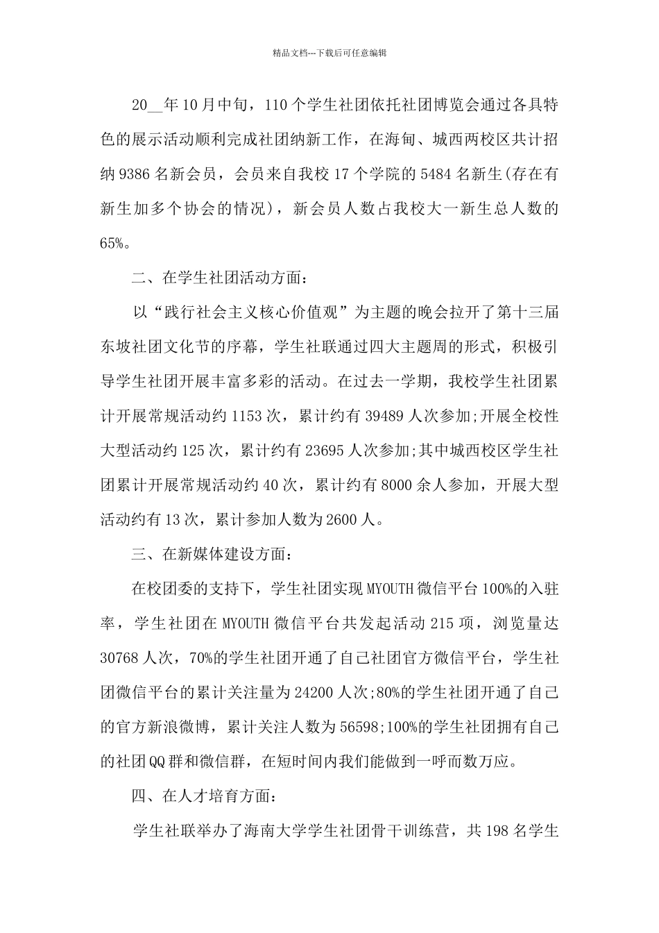 社团个人工作总结范本2024_第3页