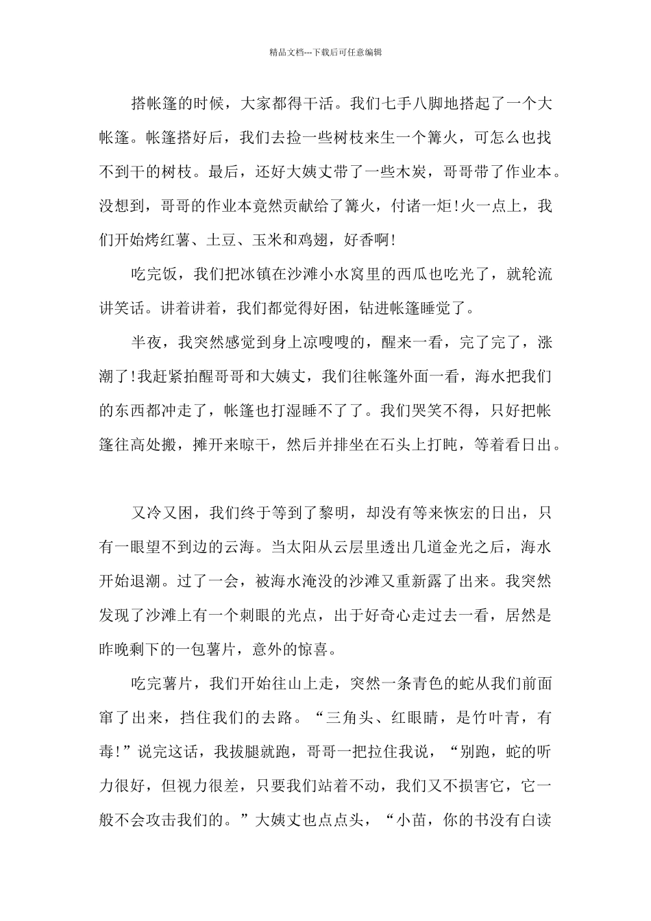 神奇的探险之旅作文海中荒岛500字_第3页