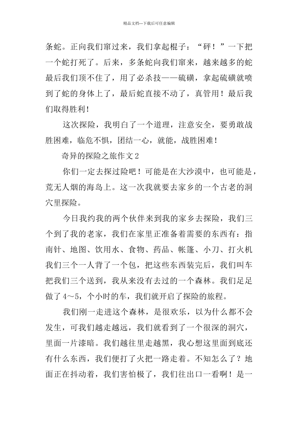 神奇的探险之旅作文范文8篇_第2页