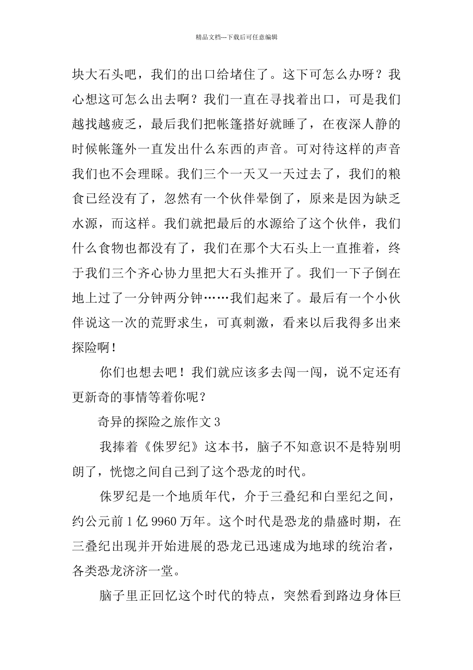 神奇的探险之旅作文范文8篇_第3页