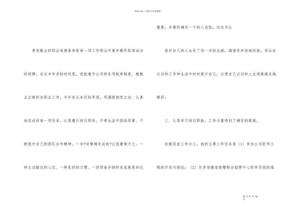 程序员个人工作总结三篇_第3页
