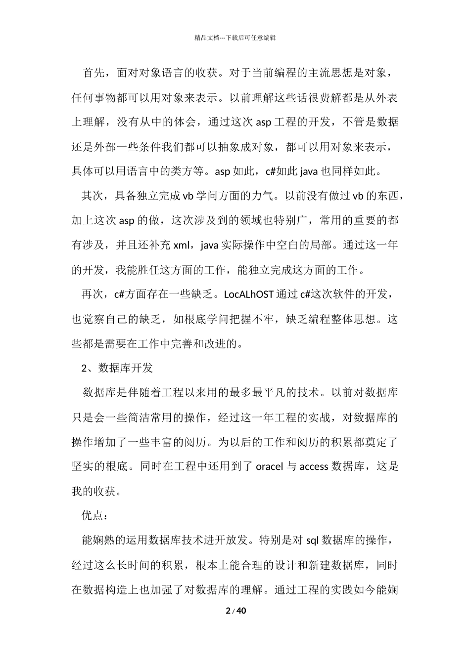 程序员年度工作总结_第2页