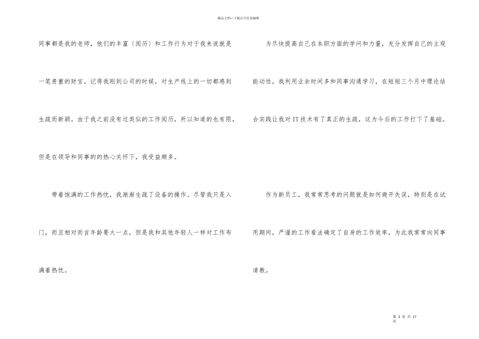 程序员试用期工作总结_第3页