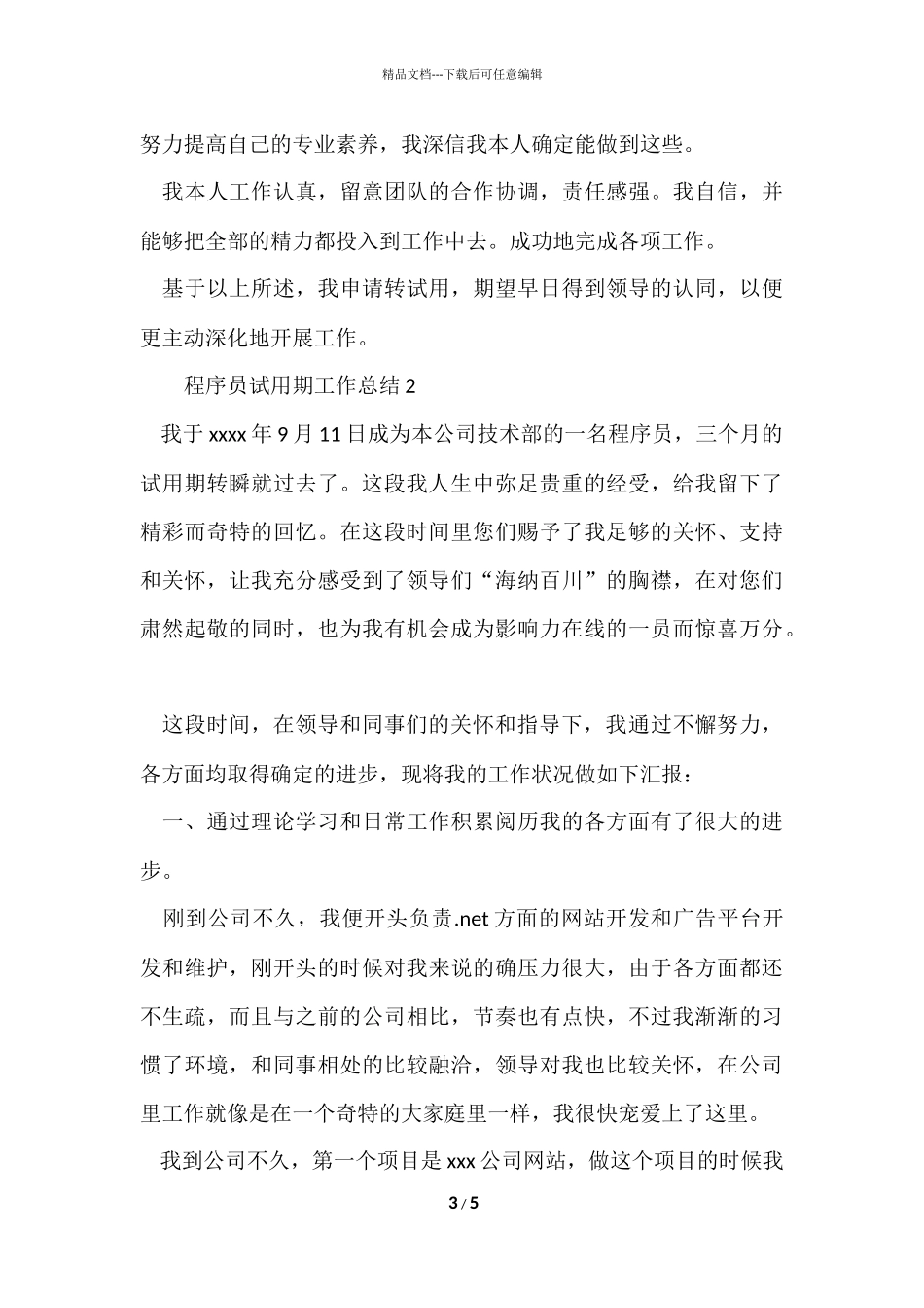程序员试用期工作总结-1_第3页