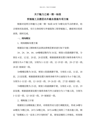穿插提效专项方案