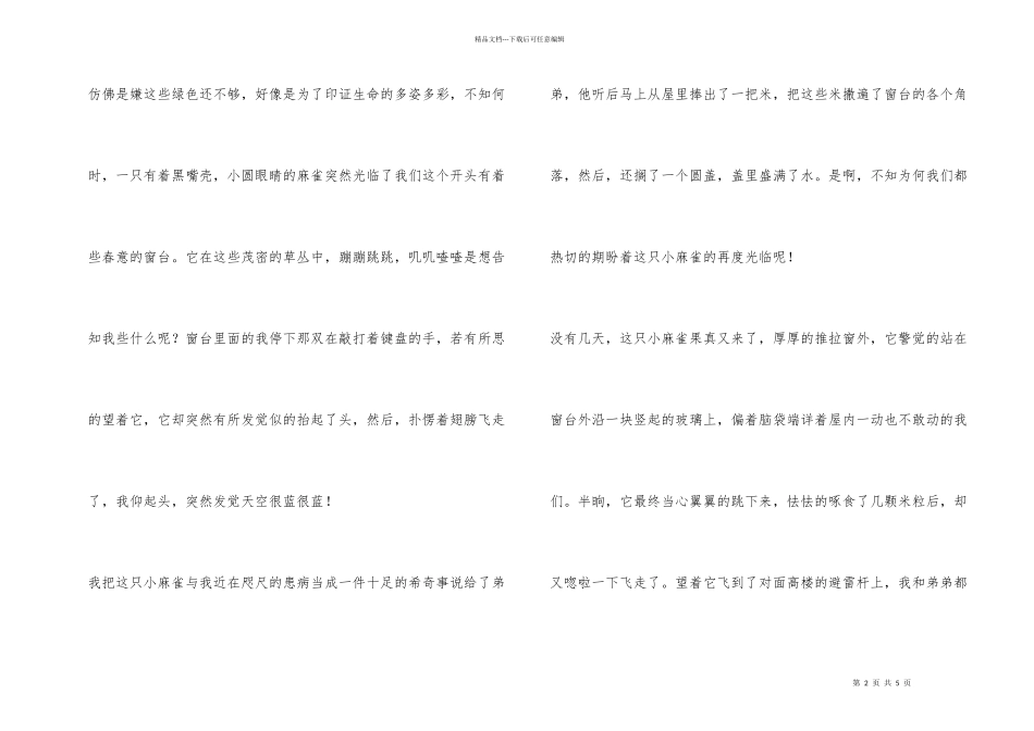 窗台上的麻雀_第2页