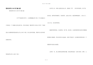 笔的说明文300字汇编九篇