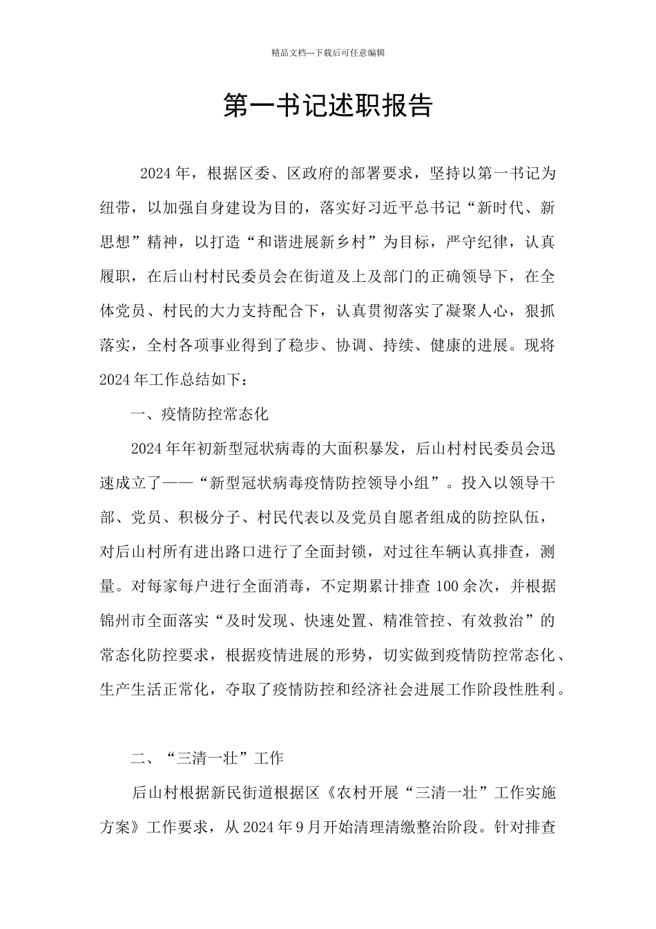 第一书记述职报告_第1页