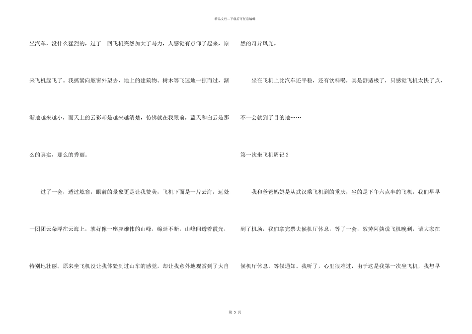 第一次坐飞机周记_第3页