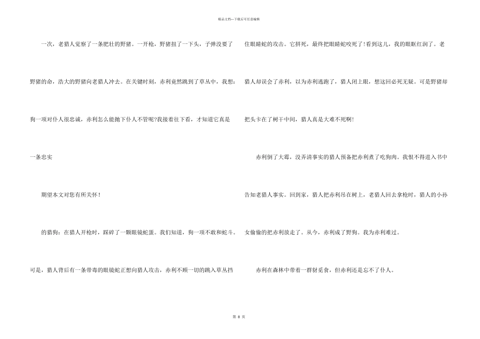 第七条猎狗读后感_第3页