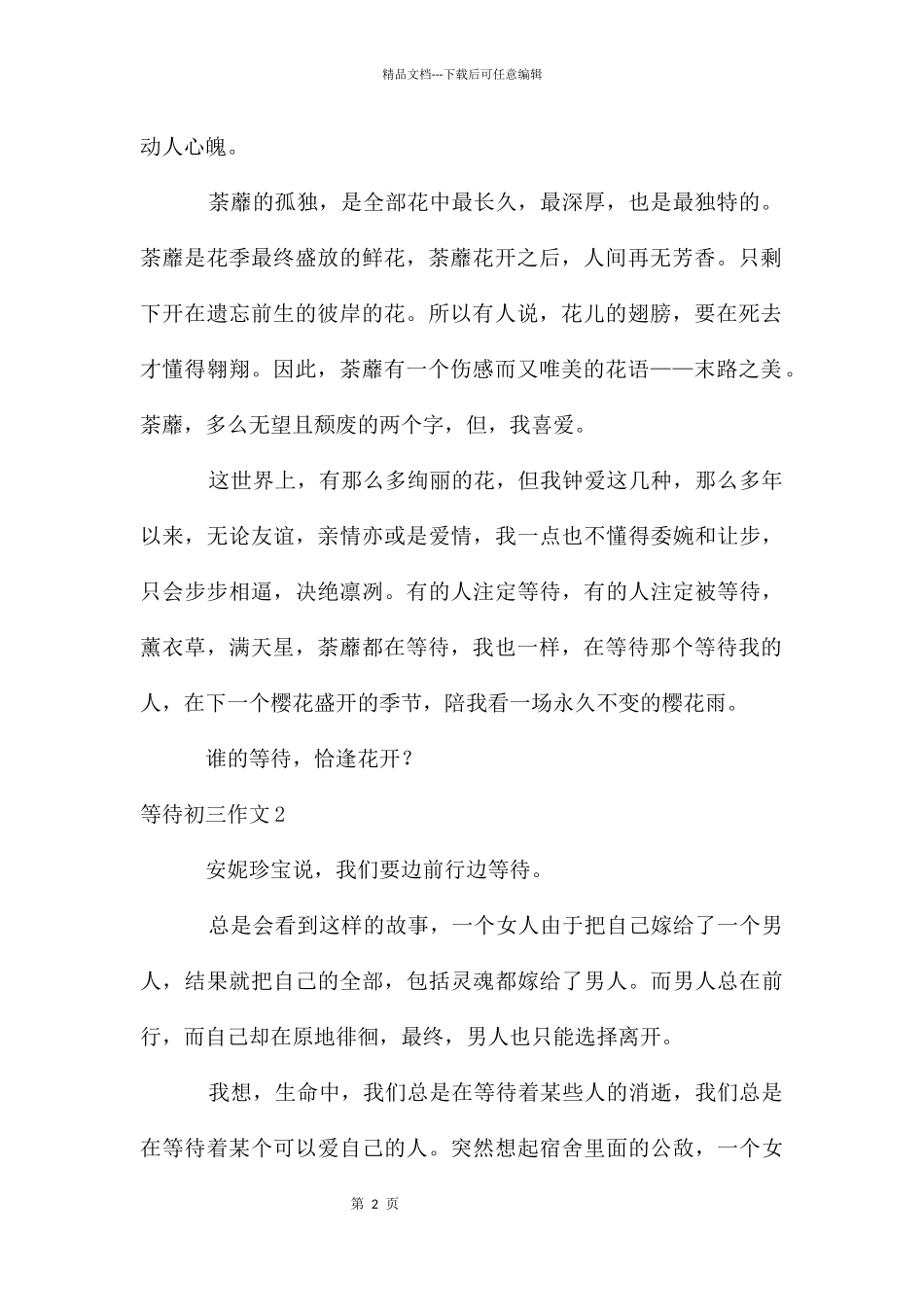 等待初三作文_第2页