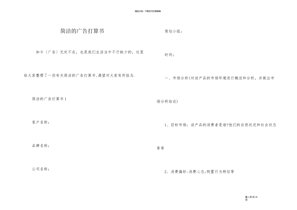 简单的广告计划书_第1页