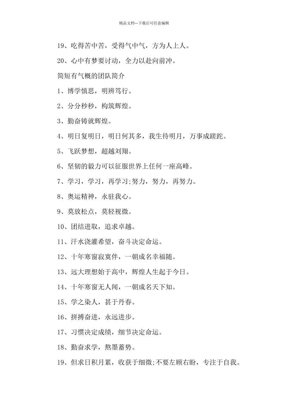 简短有气势的团队简介_第2页