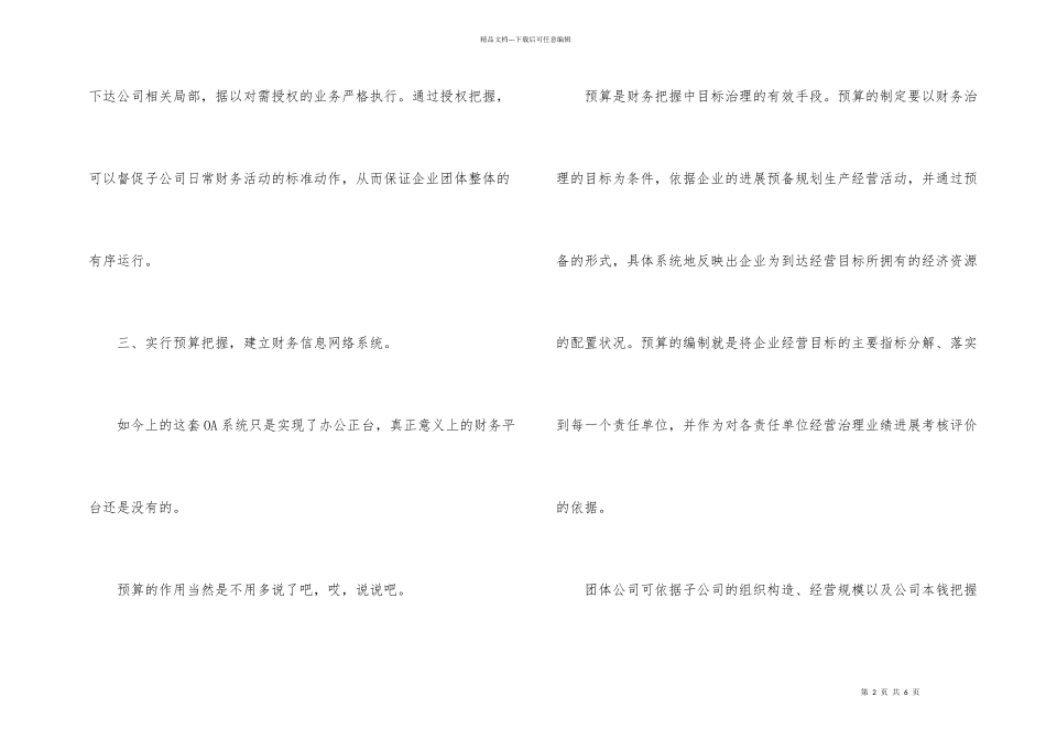 简谈团体企业加强子公司的财务监管_第2页