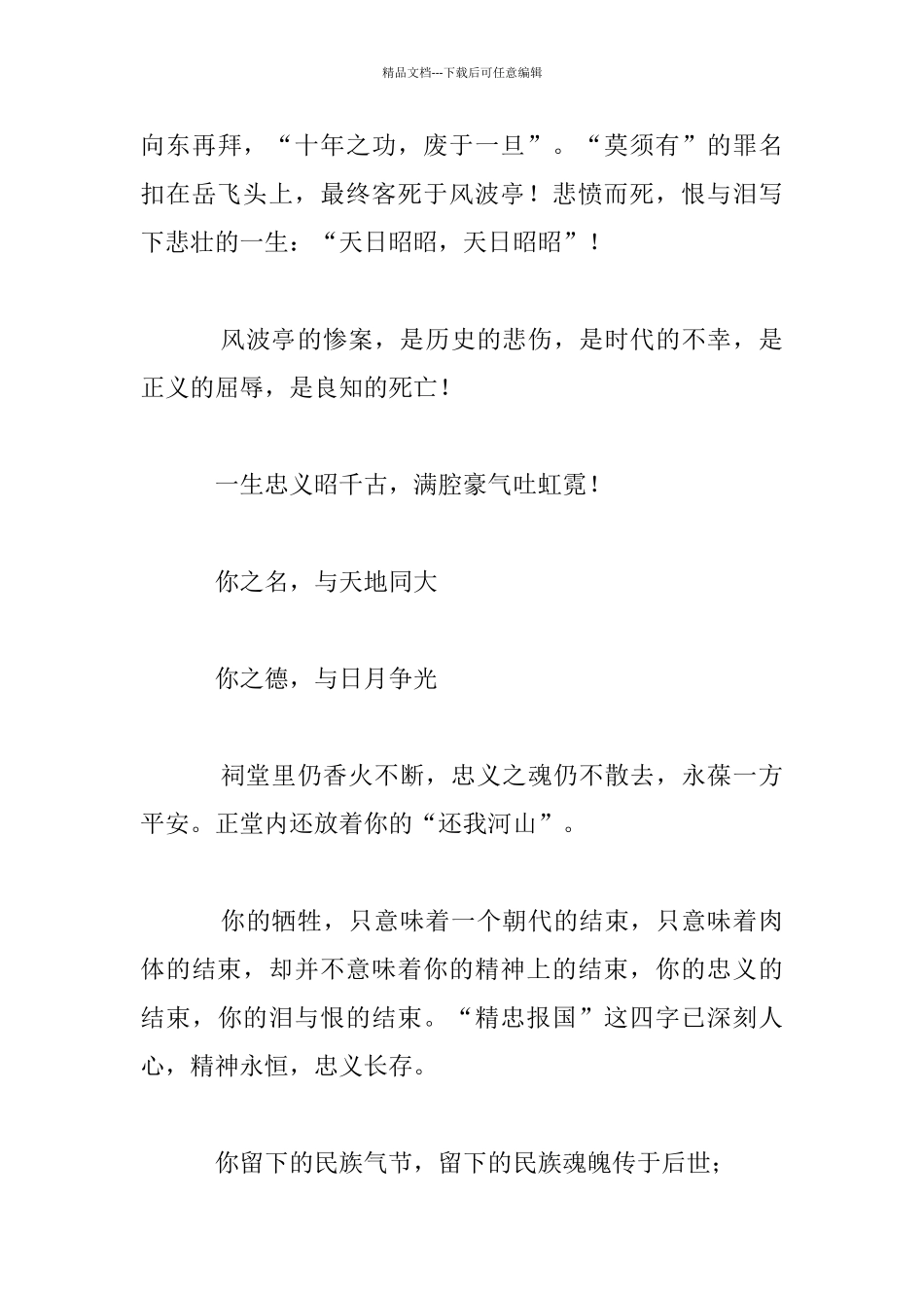 精忠报国泪与恨高三作文1_第3页