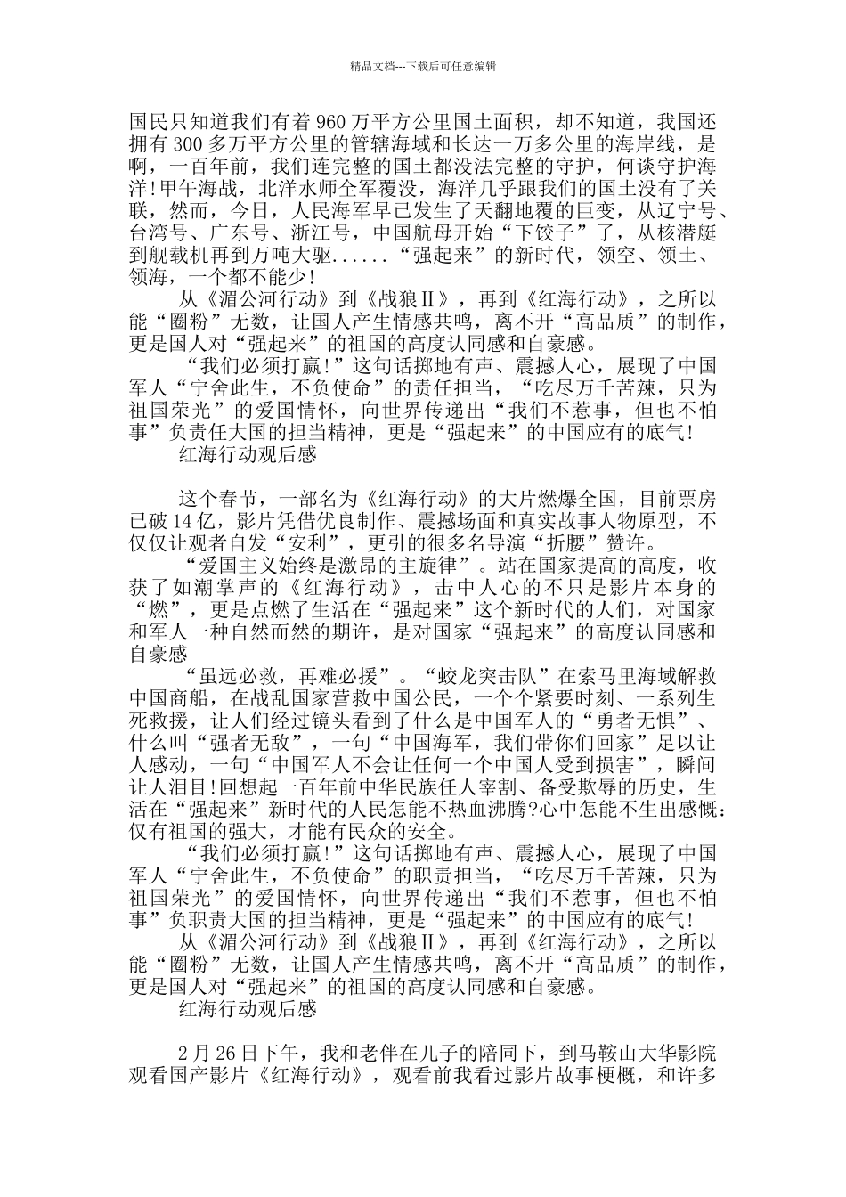 红海行动观后感最新_第2页