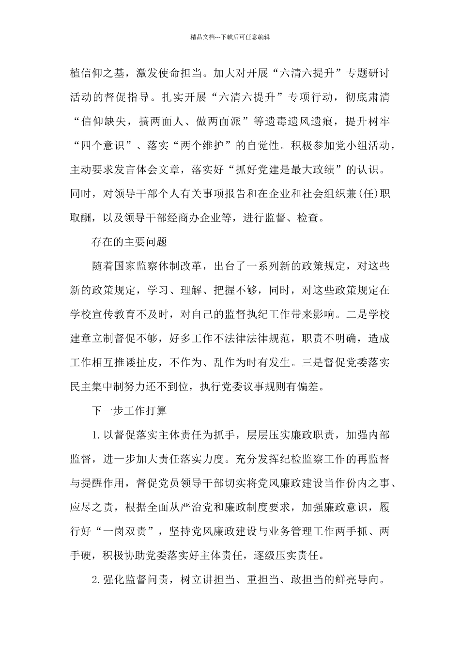 纪委书记2024述职述德述廉报告_第3页