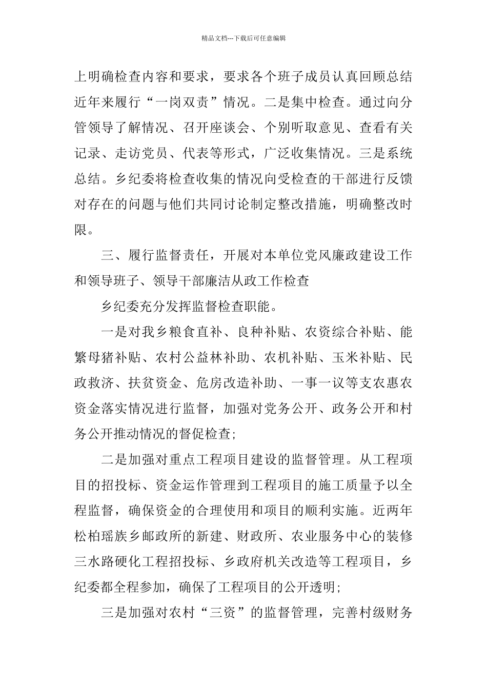 纪委书记个人述职报告模板经典模板3篇_第3页