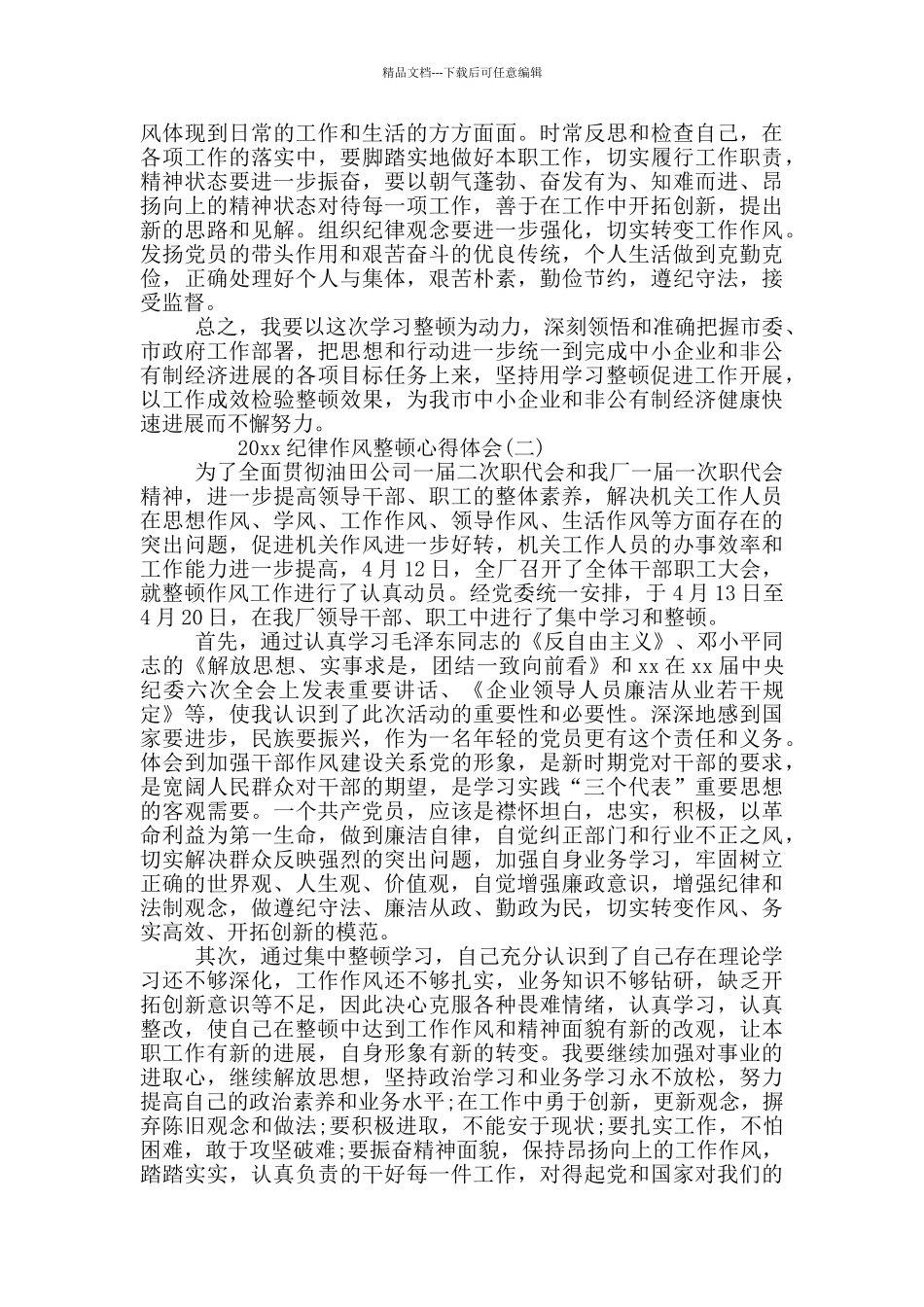 纪律作风整顿个人心得体会2024_第3页