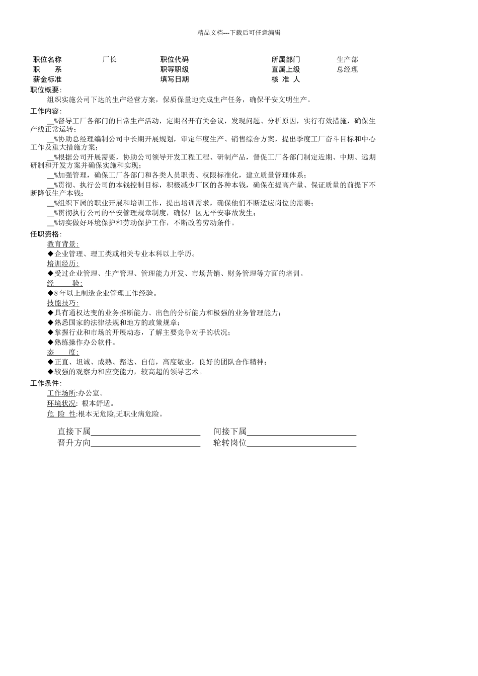 组织机构图与岗位职责描述之其它_第1页