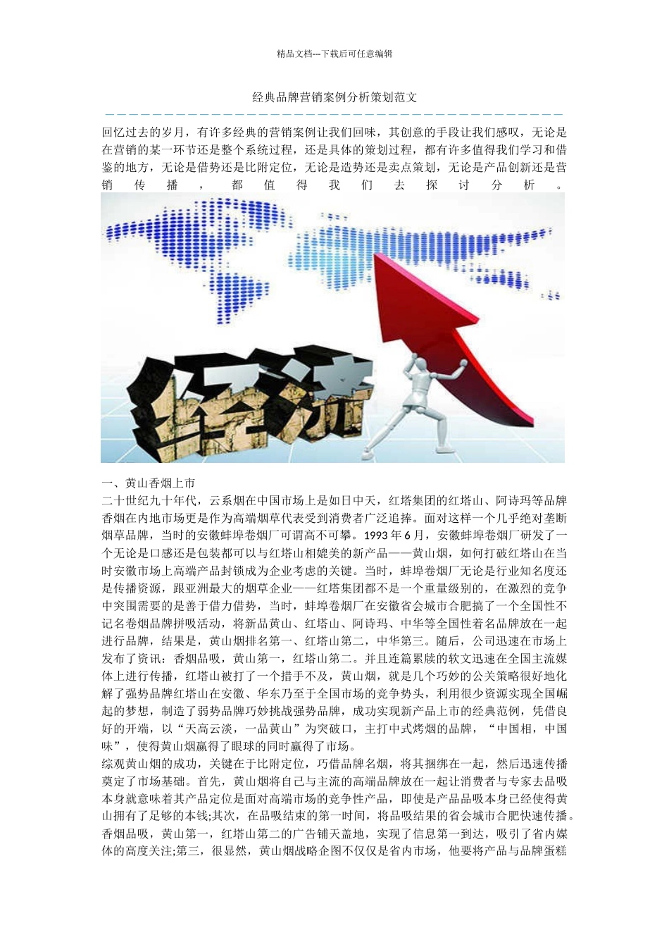 经典品牌营销案例分析策划范文_第1页