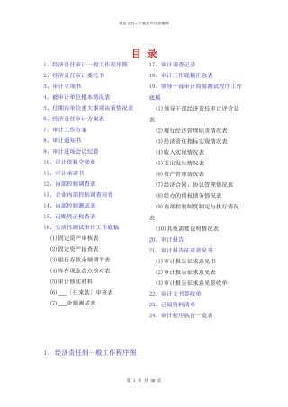 经济责任审计工作底稿