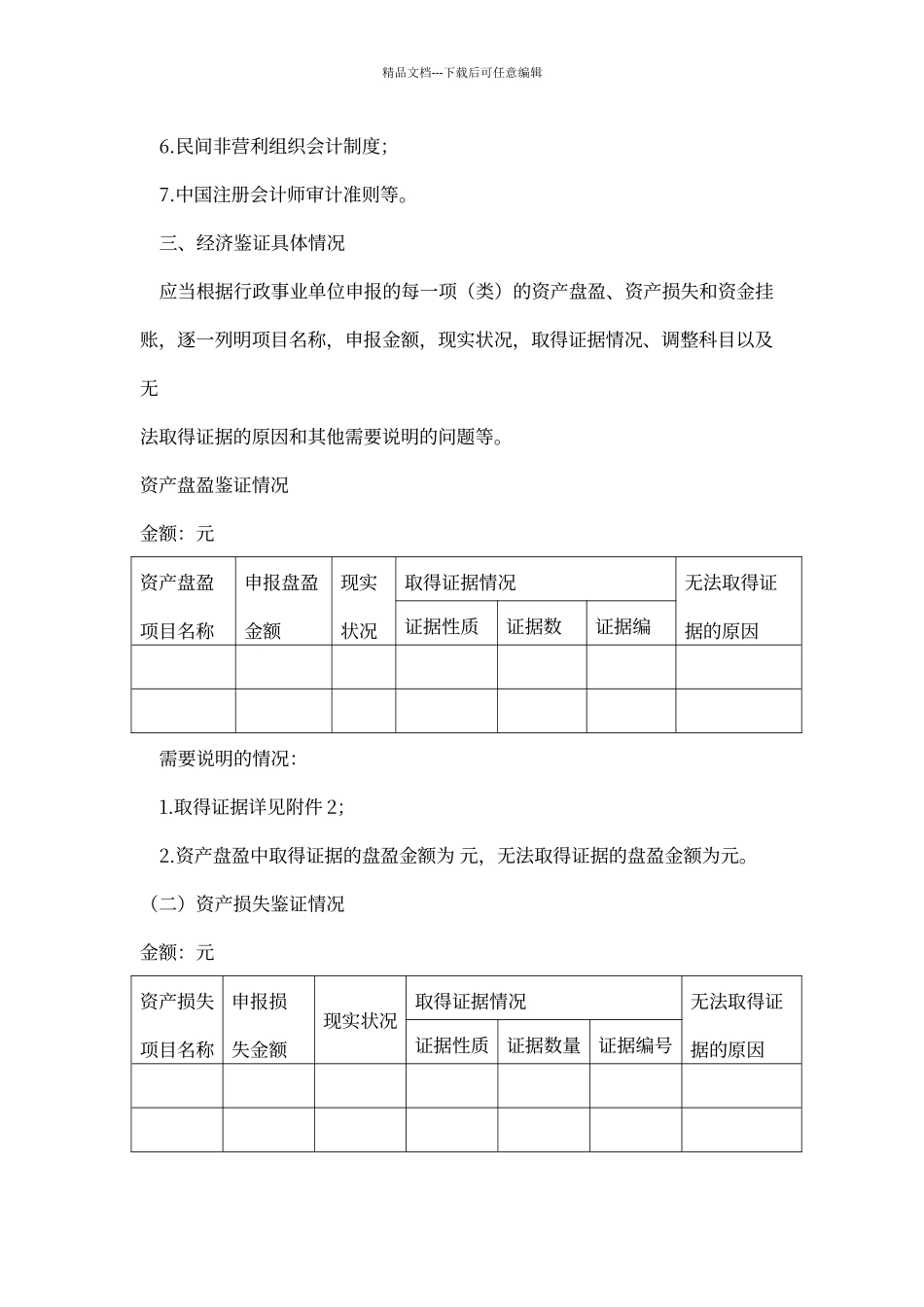 经济鉴证报告模板_第2页